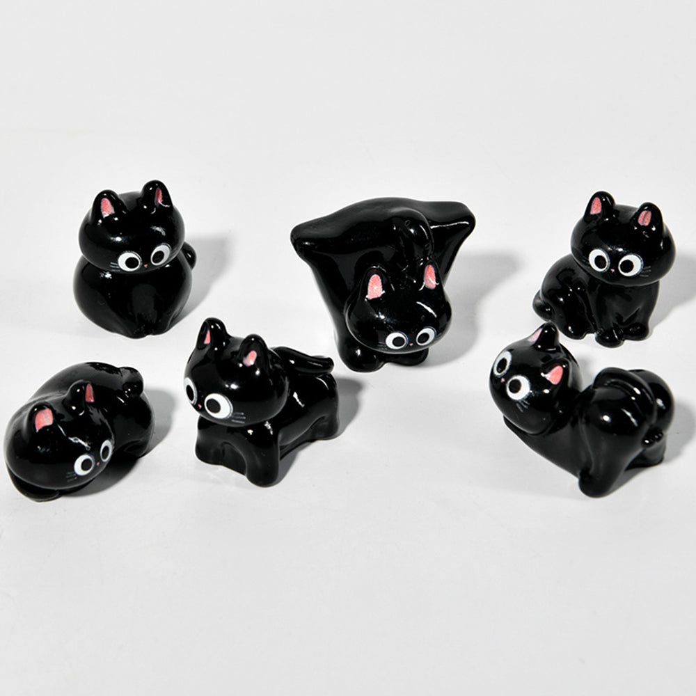Cute Black Cats Figurine Miniature Room Decoration