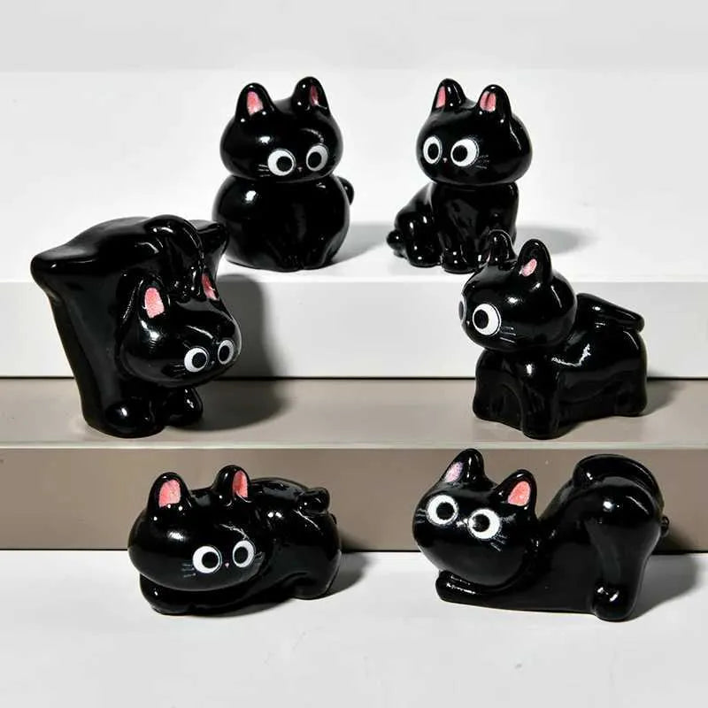 Cute Black Cats Figurine Miniature Room Decoration