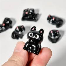 Cute Black Cats Figurine Miniature Room Decoration