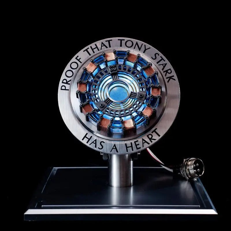Avenger Iron Man Mk1 Arc Reactor Tony Stark Heart Of Mark Figure Led Light Model Superhero