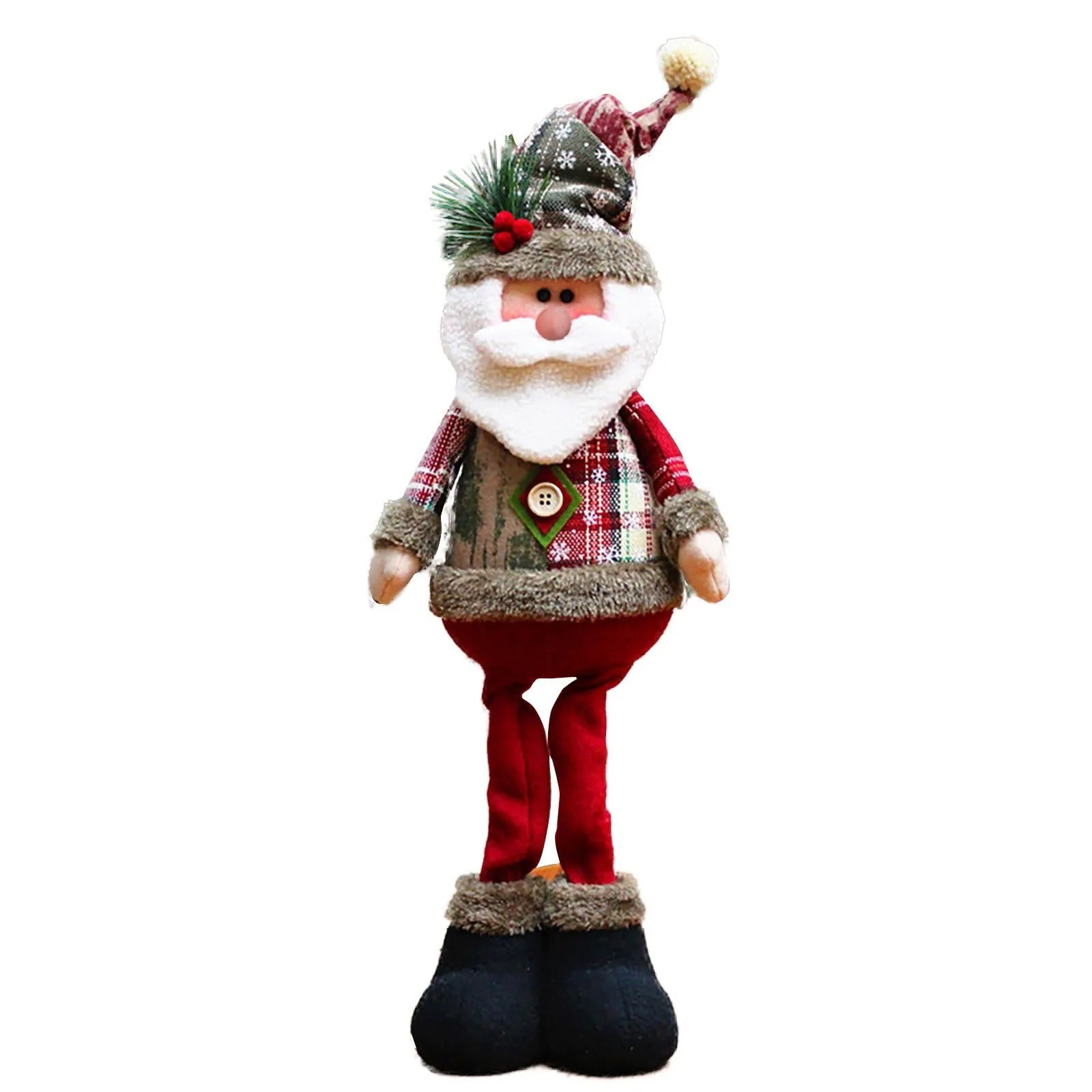 3PCS Christmas Decorative Dolls – Santa Claus, Snowman & Reindeer Standing Ornaments