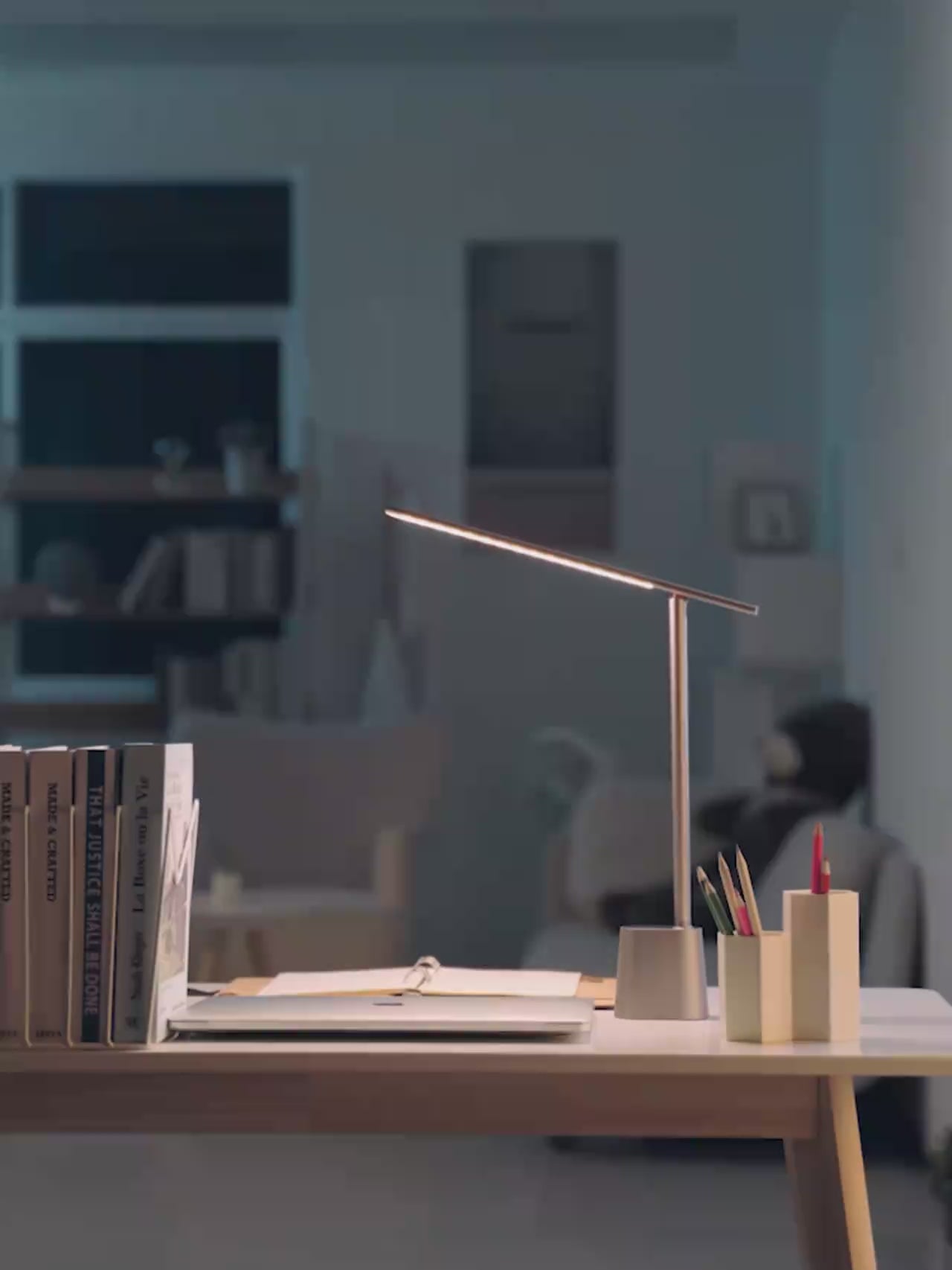 Baseus LED Desk Lamp – Eye Protection, Smart Dimmable, Foldable Study & Office Light